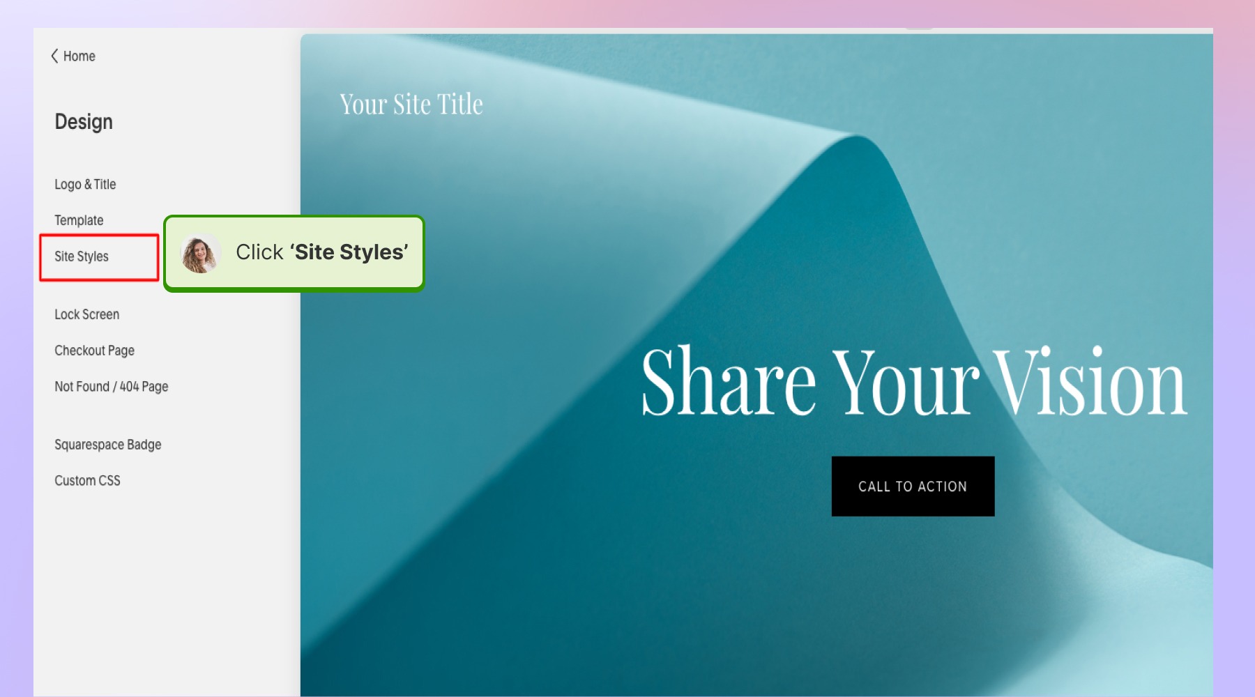 Styling your Squarespace page
