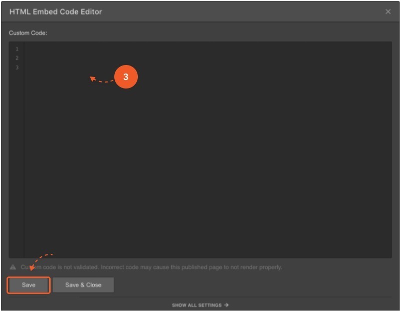 Embedding the code