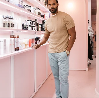 Customer photo inside a beauty store